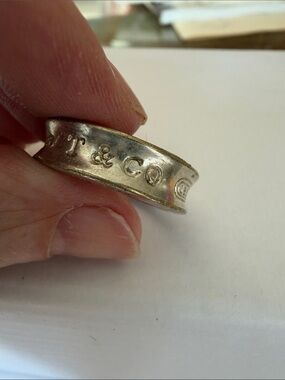 Tiffany & Co Sterling Silver 1837 Ring  925 Sz 9